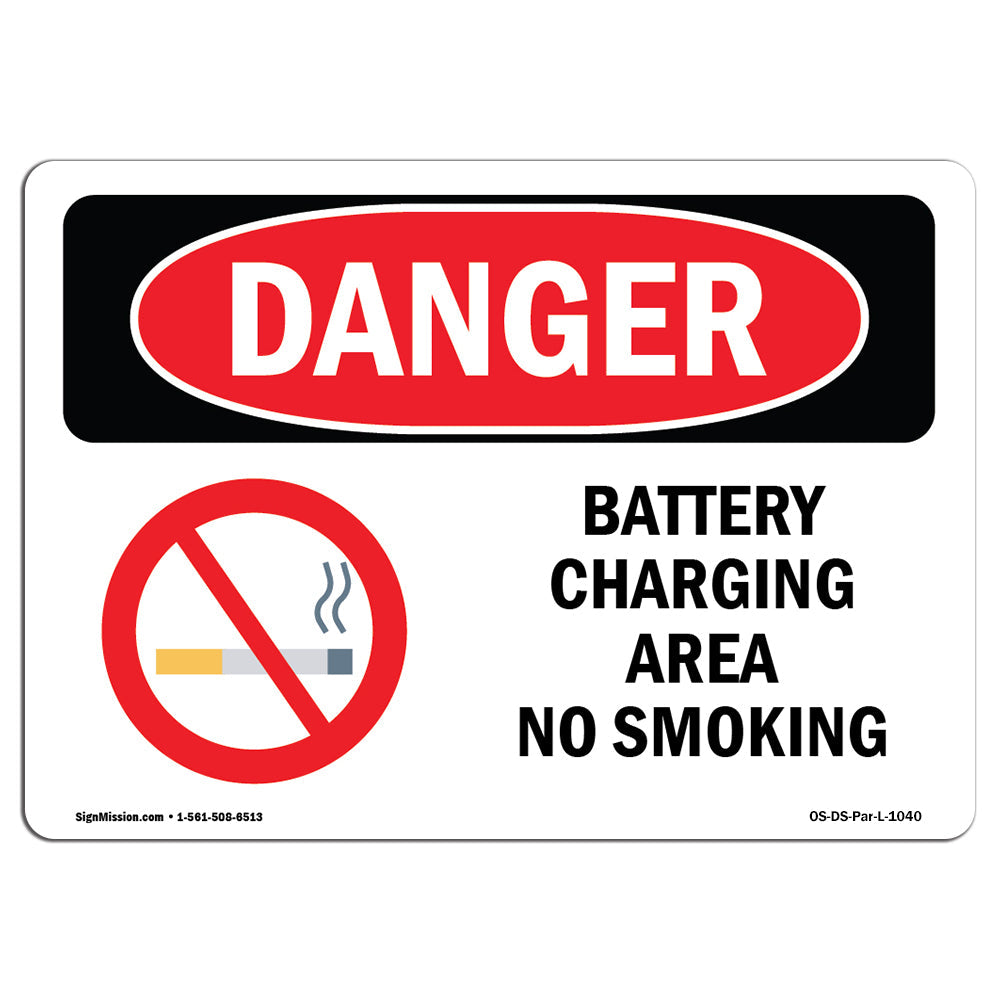 Battery Charging Area No Smoking