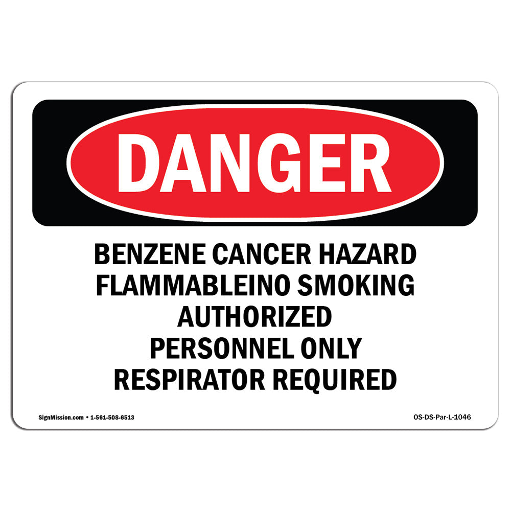 Portrait Benzene Cancer Hazard Respirator Require