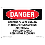 Portrait Benzene Cancer Hazard Respirator Require