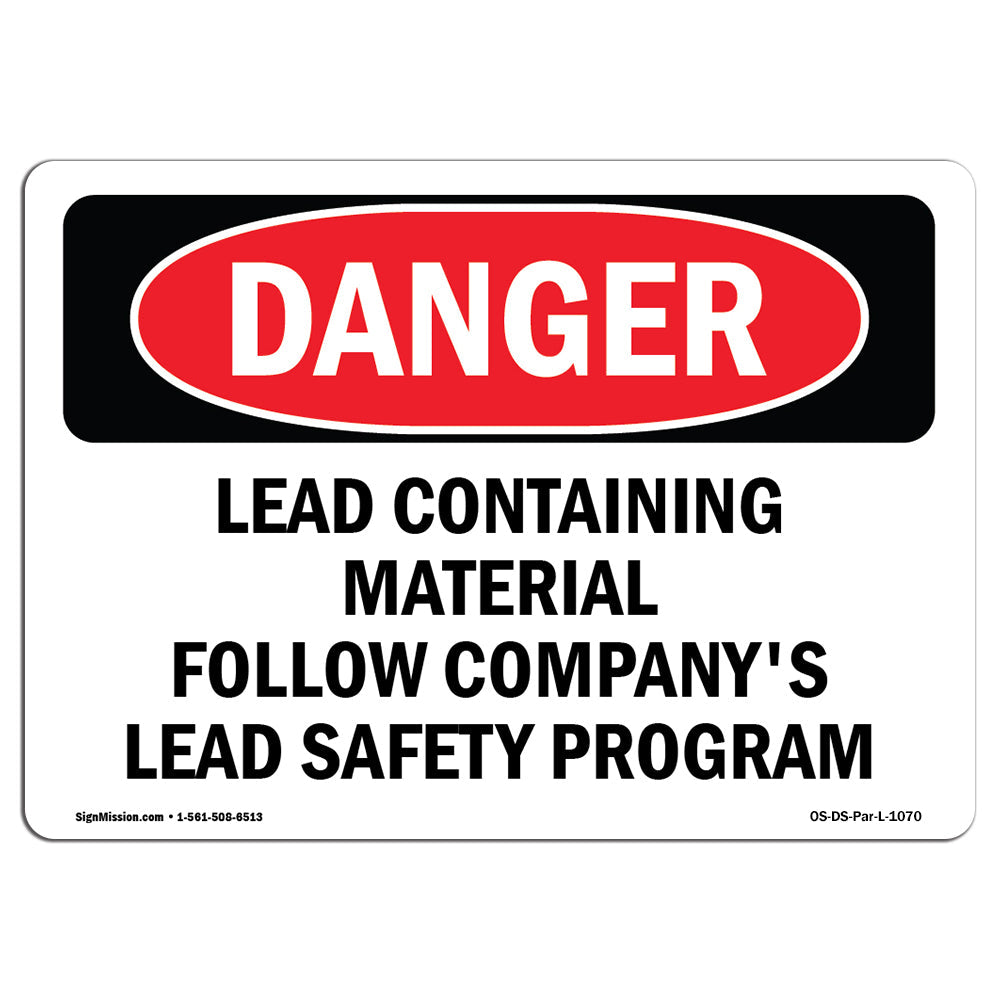 Lead Containing Material Safety Program