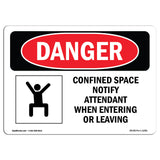 Confined Space Notify Attendant
