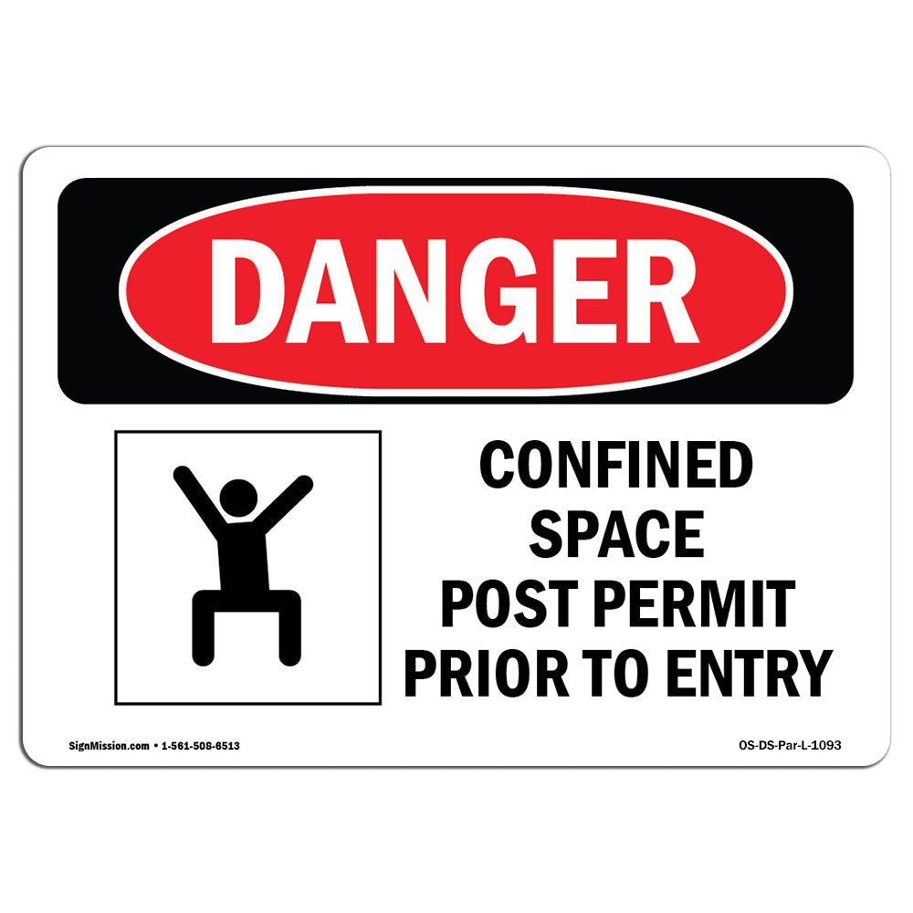 Confined Space Post Permit Prior To Entry