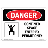 Confined Space Enter By Permit Only Spanish