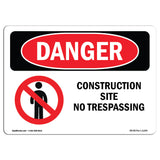 Construction Site No Trespassing