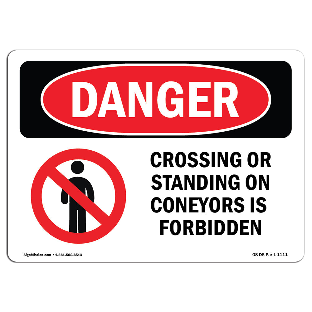 No Crossing Or Standing On Conveyors
