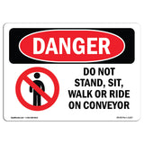 Do Not Stand  Sit  Walk Or Ride On Conveyor