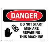 Do Not Start Men Are Repairing This Machine