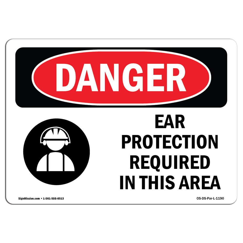Ear Protection Required In This Area Spanish