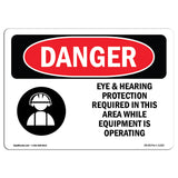Eye And Hearing Protection Required