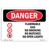 Flammable Gas No Smoking Matches