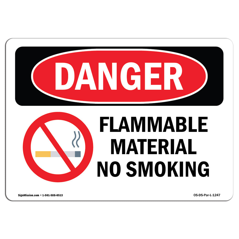 Flammable Material No Smoking