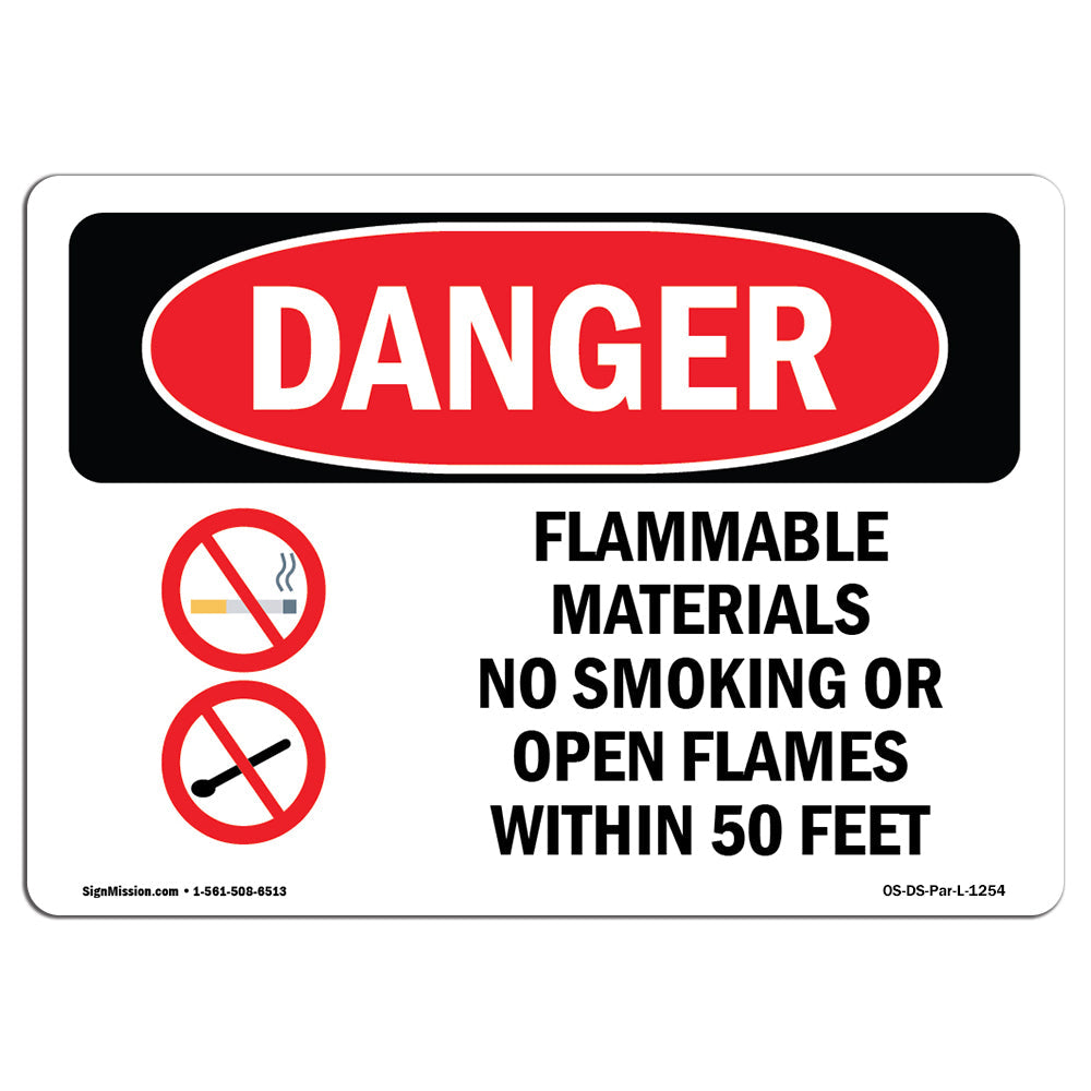 Flammable Materials No Smoking 50 Feet