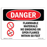 Flammable Materials No Smoking 50 Feet