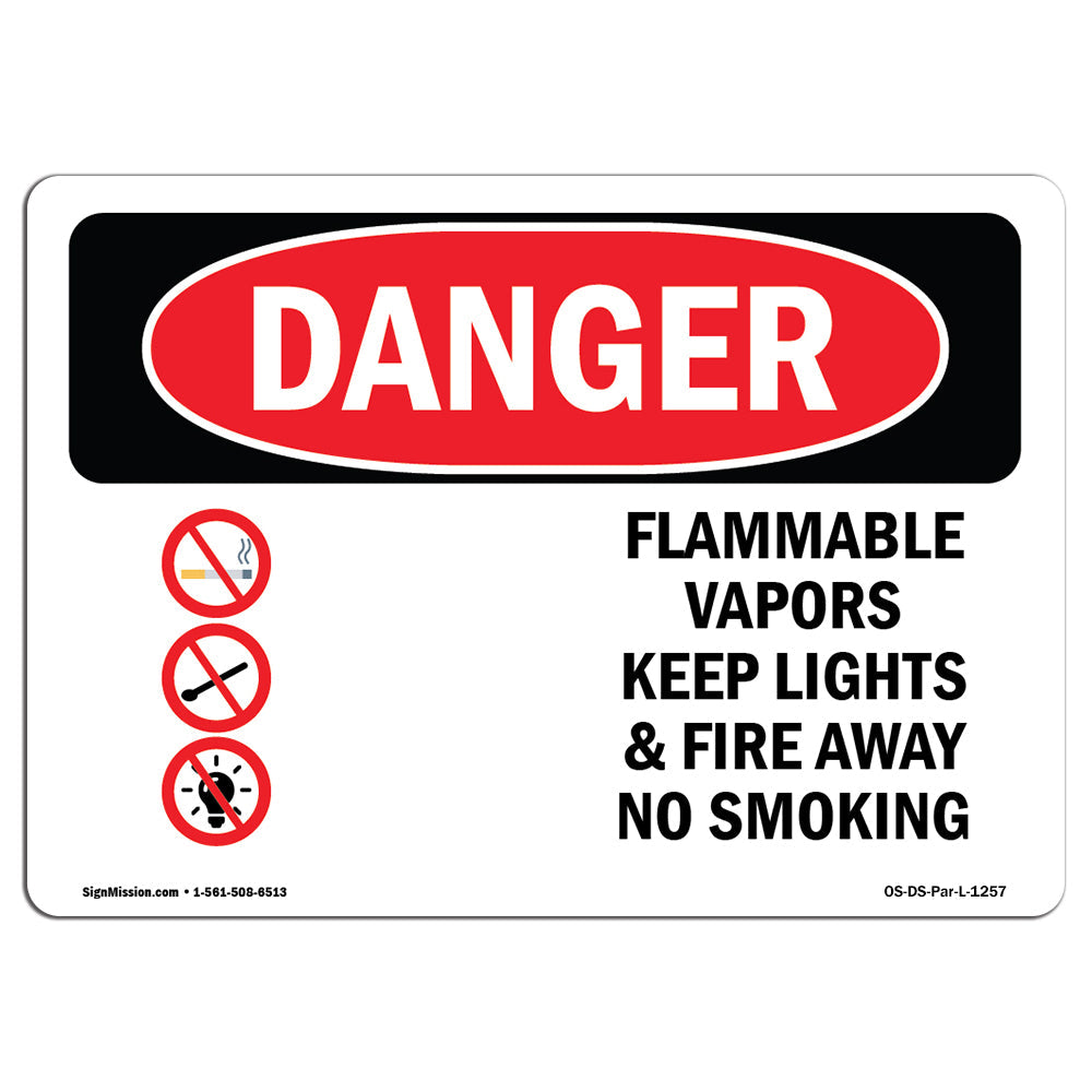 Flammable Vapors Keep Fire Away No Smoking