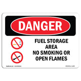 Fuel Storage Area No Smoking Or Open Flames