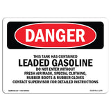 Contained Leaded Gasoline Do Not Enter