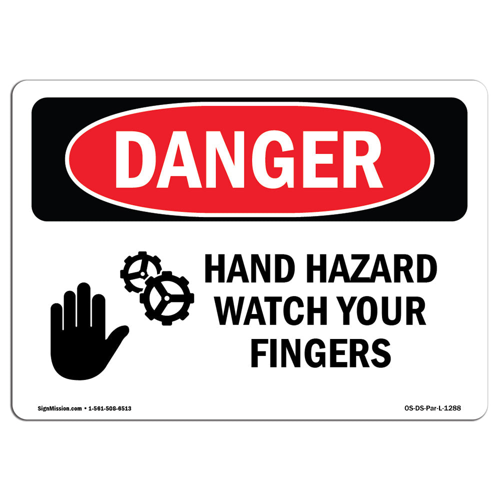 Hand Hazard Watch Your Fingers