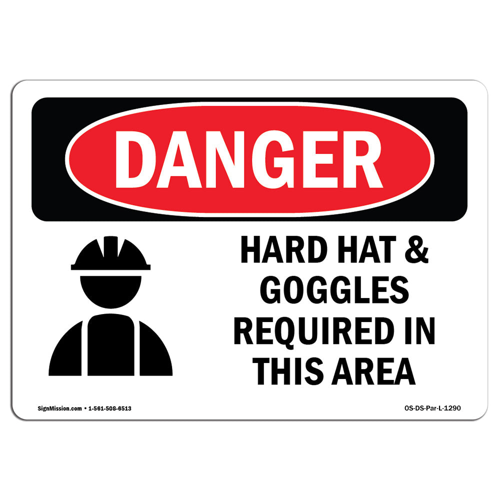 Hard Hat And Goggles Required In This Area