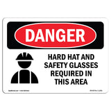 Hard Hat Safety Glasses Required In Area