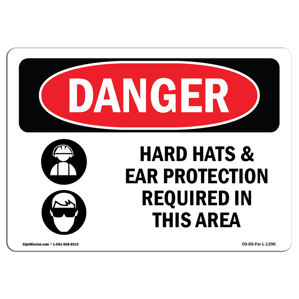 Hard Hats Ear Protection Required In Area