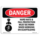 Hard Hats Fall Protection Worn Scaffolding