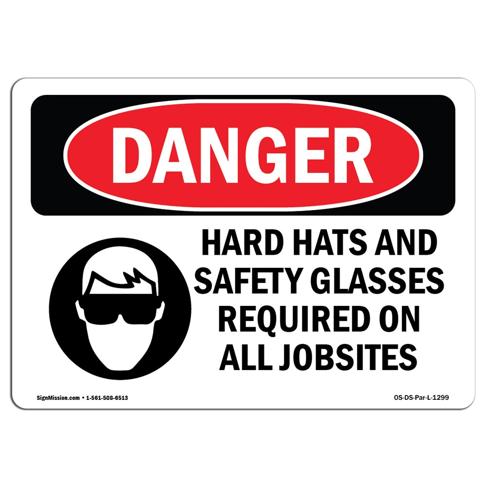 Hard Hats Safety Glasses Required Jobsites