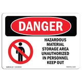 Hazardous Material Storage Area Keep Out