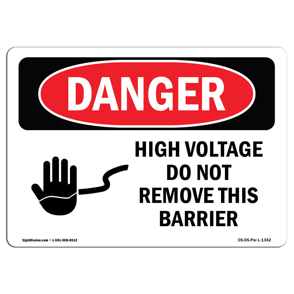 High Voltage Do Not Remove This Barrier