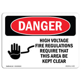 High Voltage Require Area Kept Clear