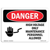 High Voltage Only Maintenance Personnel