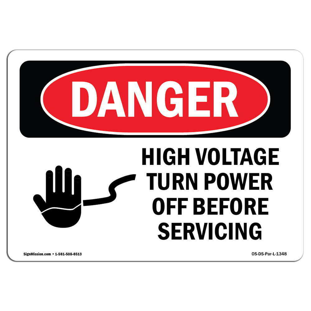 High Voltage Turn Power Off Before Servicing