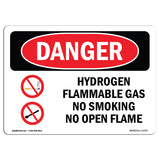 Hydrogen Flammable Gas No Smoking Open Flame