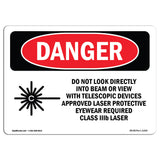 Do Not Look Directly Into Class IIIb Laser