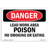 Lead Work Area Poison No Smoking Or Eating