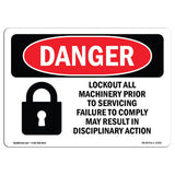 Lockout All Machinery Prior To Servicing
