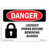 Lockout Power Before Removing Guards