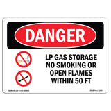 LP Gas Storage No Smoking Open Flames 50 Ft