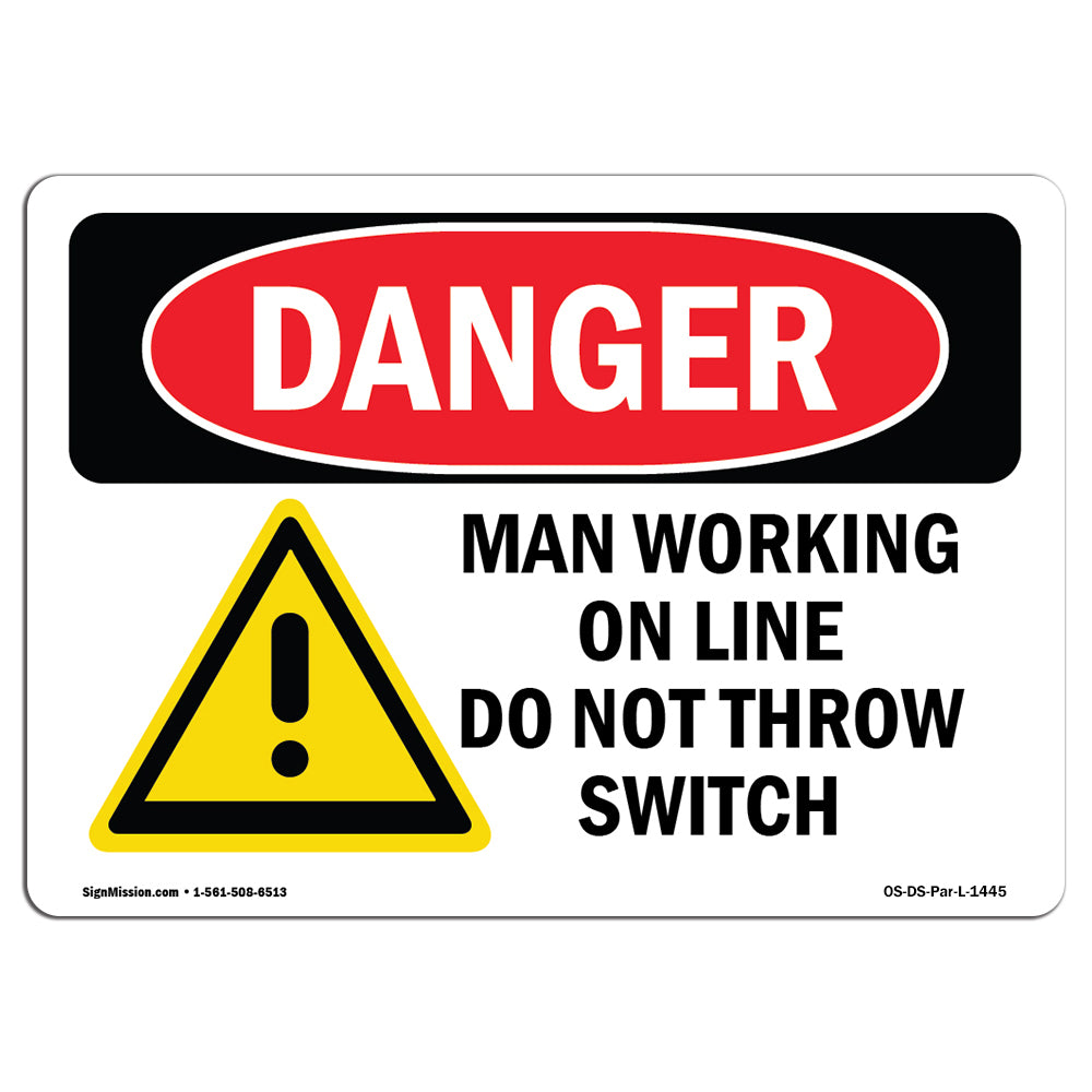 Man Working On Line Do Not Throw Switch