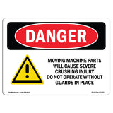 Moving Machine Parts Will Cause Crushing