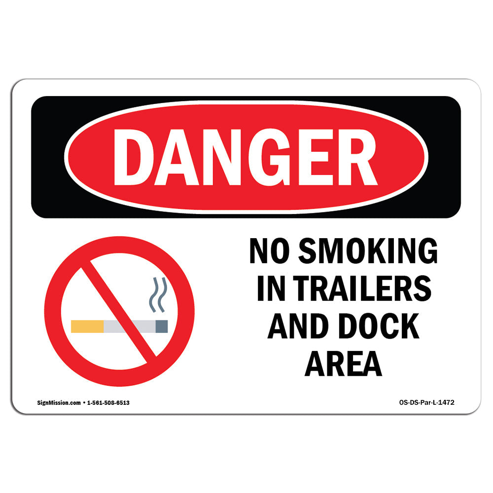 No Smoking In Trailers And Dock Area