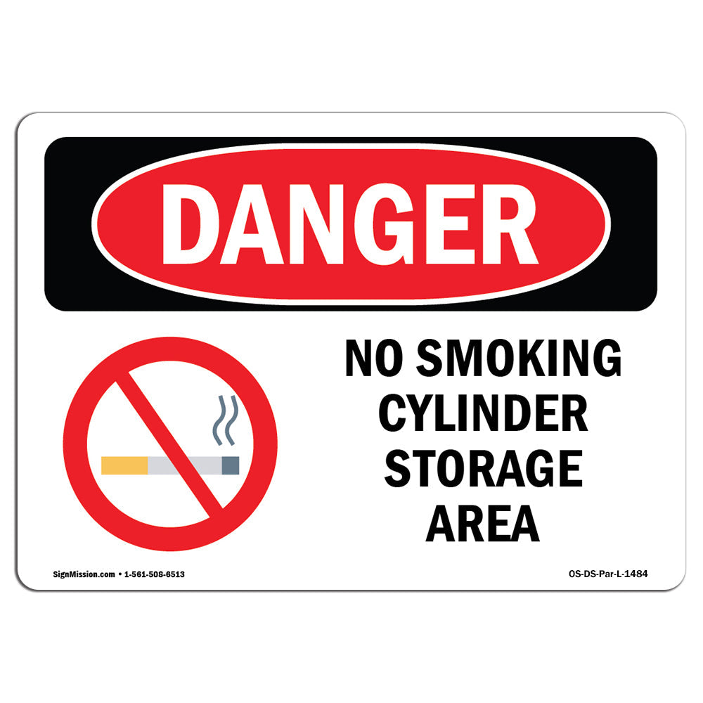 No Smoking Cylinder Storage Area