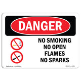 No Smoking No Open Flames No Sparks