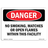 No Smoking  Matches Or Open Flames