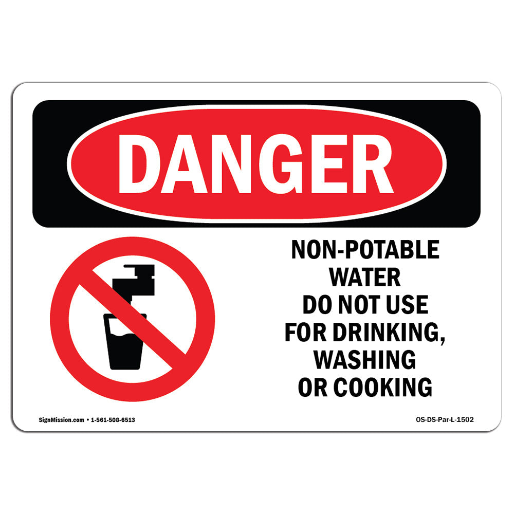 Non-Potable Water Do Not Use For Drinking