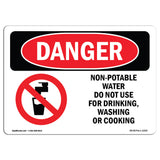 Non-Potable Water Do Not Use For Drinking