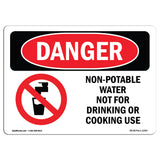 Non-Potable Water Not For Drinking Cooking