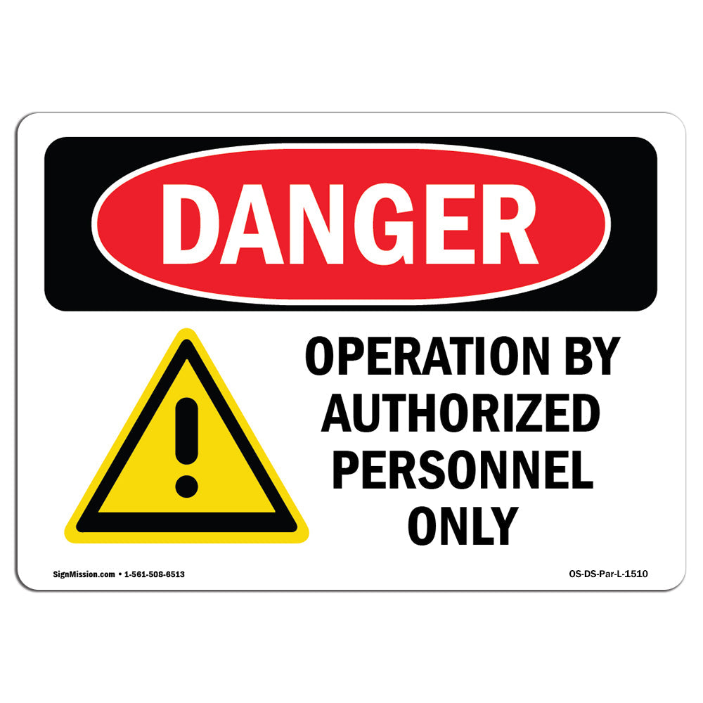 Operation By Authorized Personnel Only