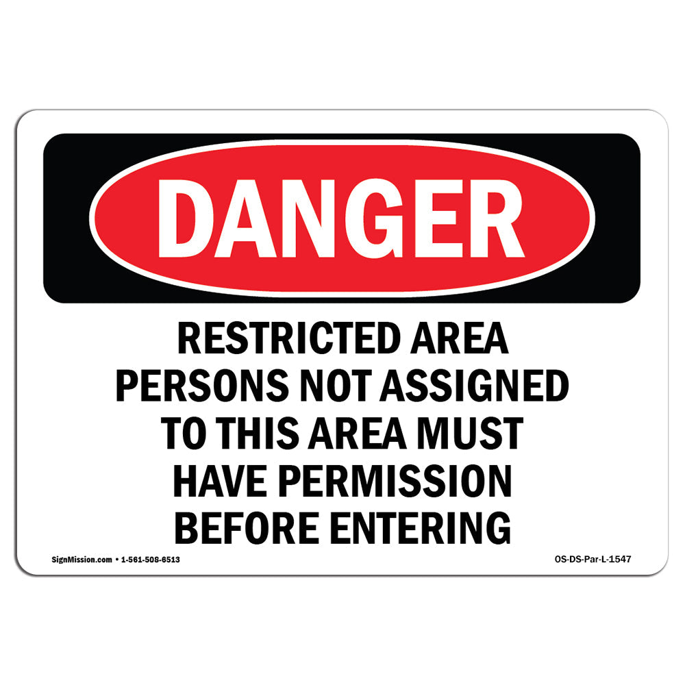Restricted Area Persons Not Assigned