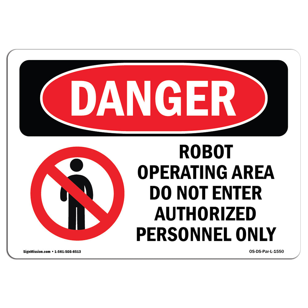 Robot Operating Area Do Not Enter