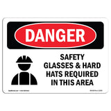 Safety Glasses And Hard Hats Required Symbol